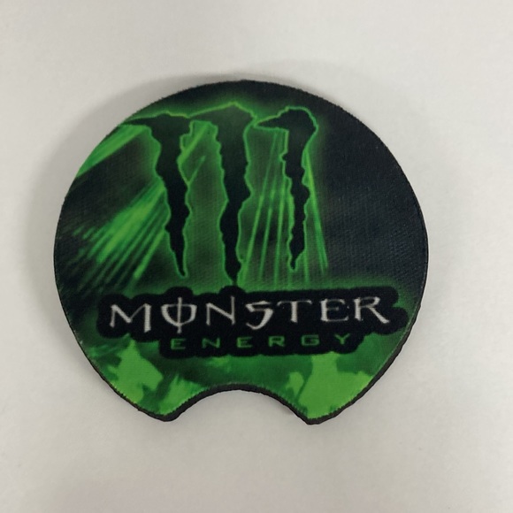 COPY - Monster Energy Logo License Plate With Cup Holder Inserts - Picture 5 of 5